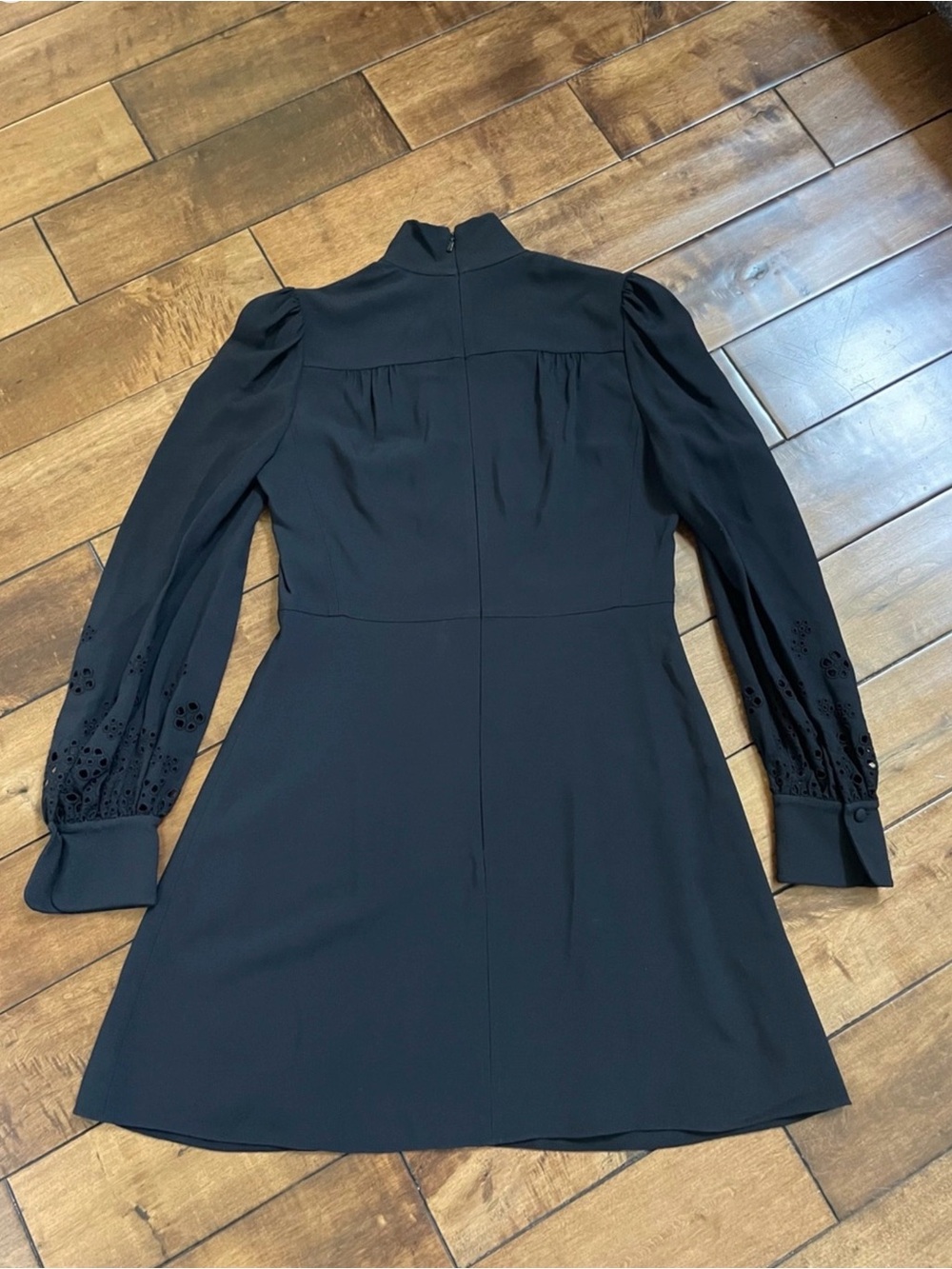 Chloe Black Long-Sleeve High-Neck Dress - Picture 4 of 11